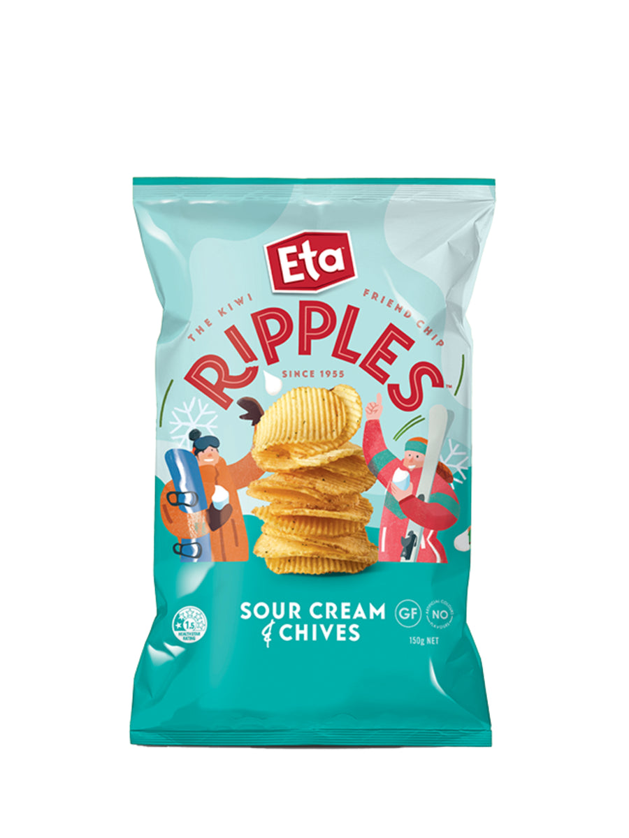 ETA SPUDS RIPPLE SOUR CREAM&CHIVES 150GM – Village Grocer - Subang Parade