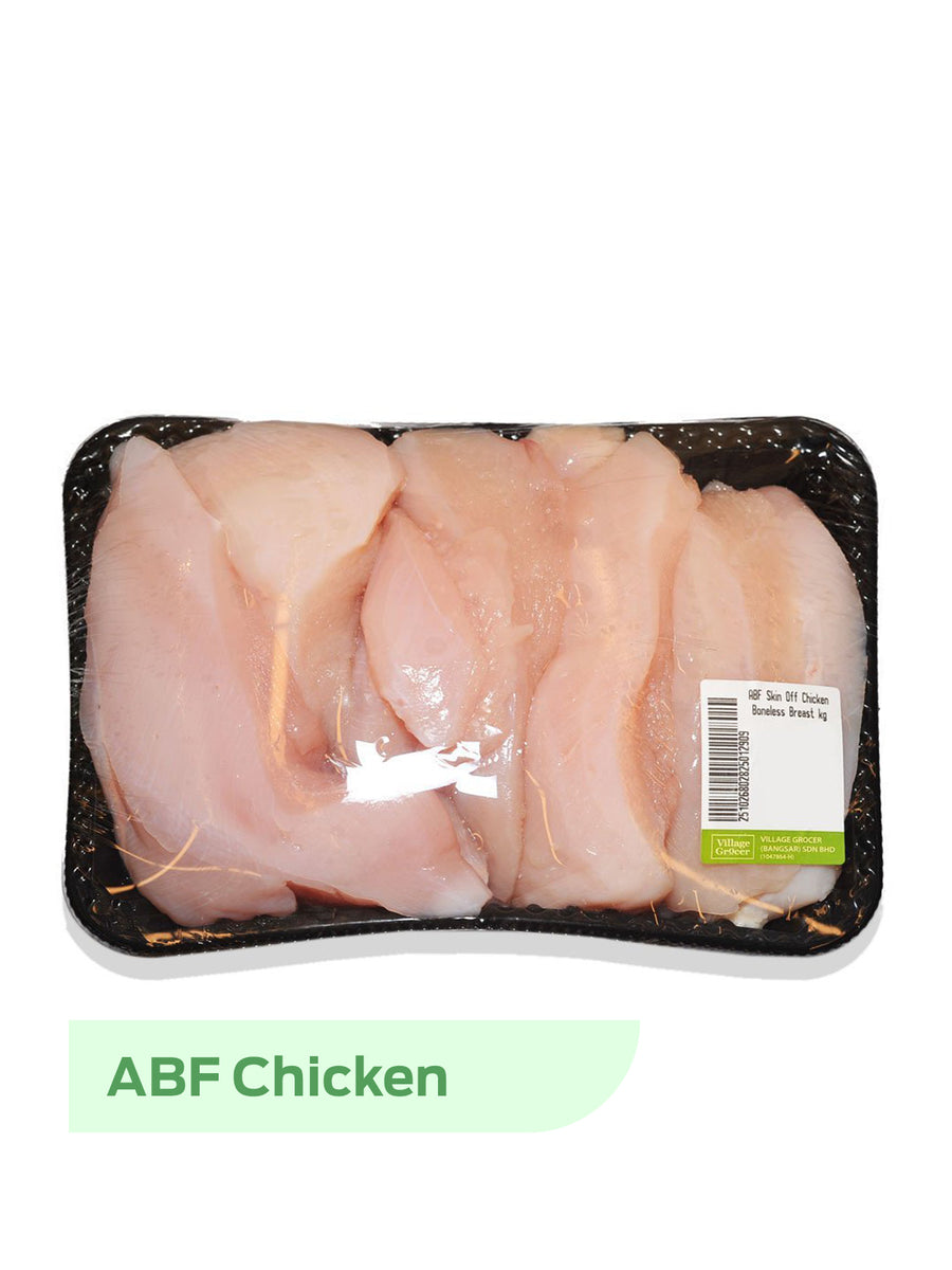 ABF CHICKEN SKINLESS BONELESS BREAST (+/-600G) – Village Grocer ...
